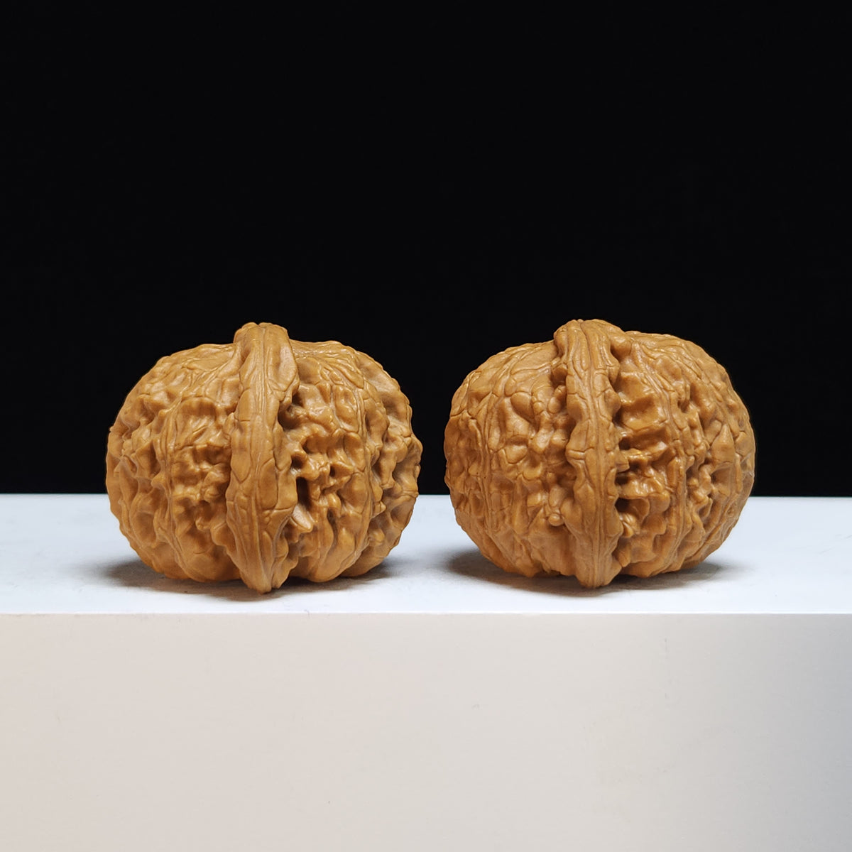 The "Sunken-Crown White Lion" Men Jian Bai Shi Zi Collector Pair | SS-Grade Masterpiece Tier | 41.0mm x 39.0mm | BSZ-SS-005369