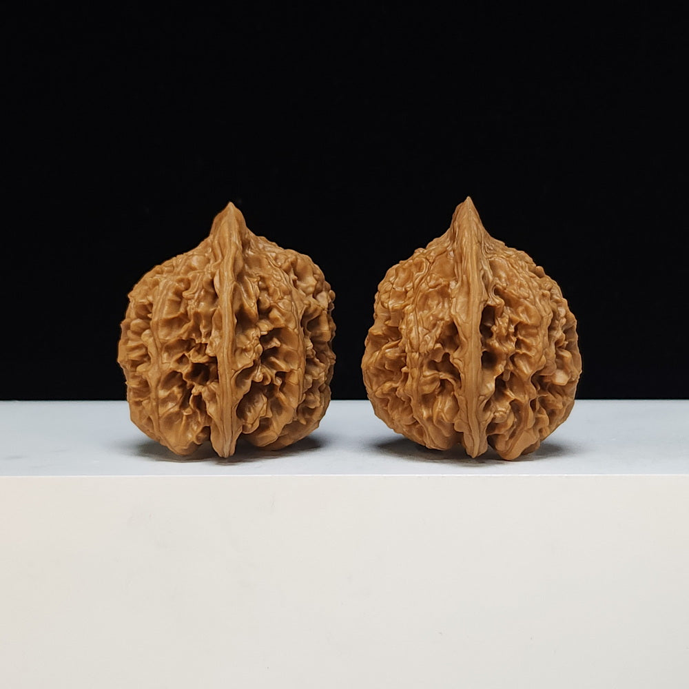 The "Imperial Jade Qilin" Yu Qi Lin Lion's Head Pair | S-Grade Collector Tier | 40.0mm x 39.0mm | SZ-S-035499