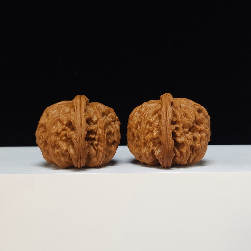 The "Spherical Round" Bai Shi Zi Lion's Head Pair | S-Grade Collector Tier | 41.0mm x 41.0mm | BSZ-S-011491