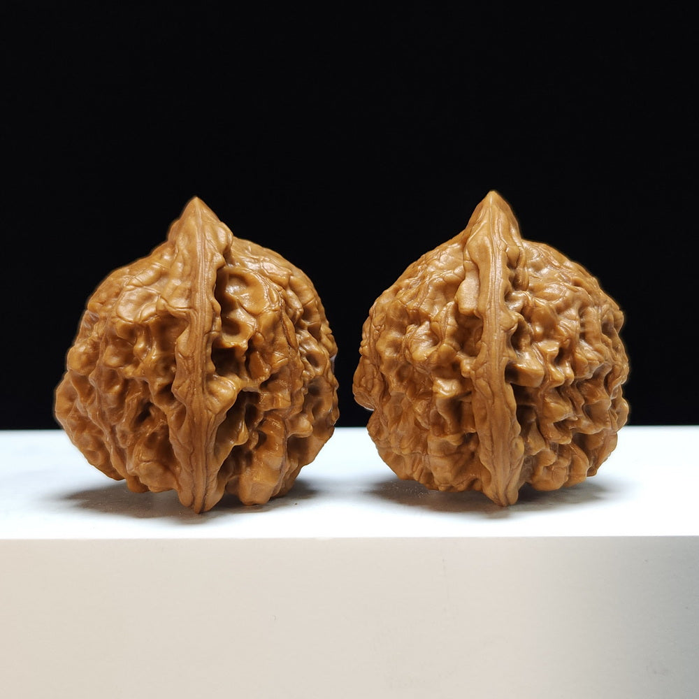 The "Kylin Texture" (Kylin Wen) Exhibition-Grade Symmetrical Masterpiece Pair | 47.0mm x 41.0mm | SZ-S-031462
