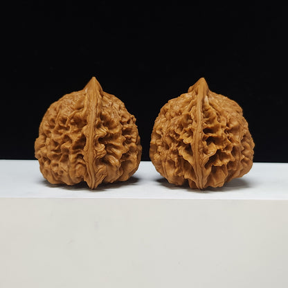 The "Kylin Pattern Concave Base Peach Heart" Gallery-Tier Symmetrical Masterpiece Pair | 52.0mm x 48.0mm | SZ-SSS-008814