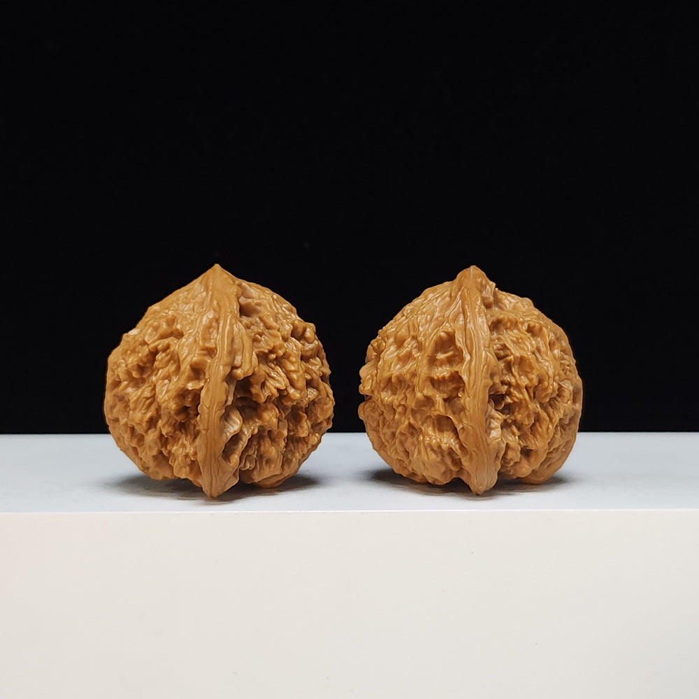 The "Concave-Base Peach Heart Tiger Head King" (Tao Xin Ao Di Hutou Wang) Investment-Grade Symmetrical Pair | 42.0mm x 40.0mm | HT-S-003478