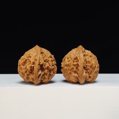 The "Concave-Base Peach Heart Tiger Head King" (Tao Xin Ao Di Hutou Wang) Investment-Grade Symmetrical Pair | 42.0mm x 40.0mm | HT-S-003478