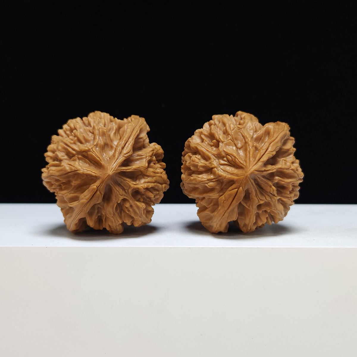 The "Peach Heart Lantern" Deng Long Lion's Head Pair | S-Grade Collector Tier | 44.0mm x 41.0mm | SZ-S-020353