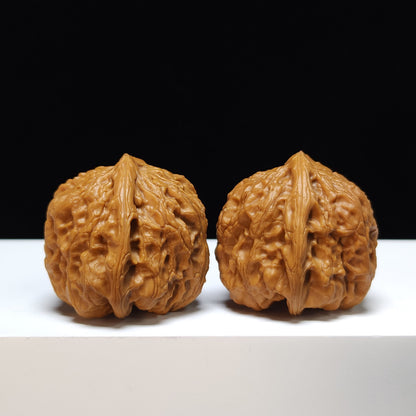 The "Spherical Round" Bai Shi Zi Lion's Head Pair | S-Grade Collector Tier | 41.0mm x 40.0mm | BSZ-S-002362