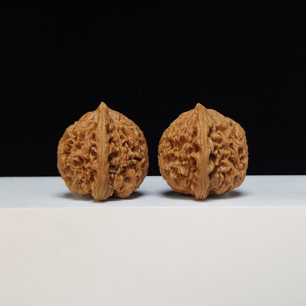 The "Water Dragon Texture" Shui Long Wen Lion's Head Collector Pair | S-Grade Investment Tier | 40.0mm x 39.0mm | SZ-S-034481