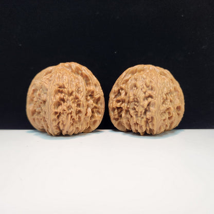 The "Peach Heart Nanjiang Stone" (Nanjiang Shi Tao Xin) Premium Exhibition-Grade Symmetrical Pair | 40.0mm x 40.0mm | NJS-AA-016678