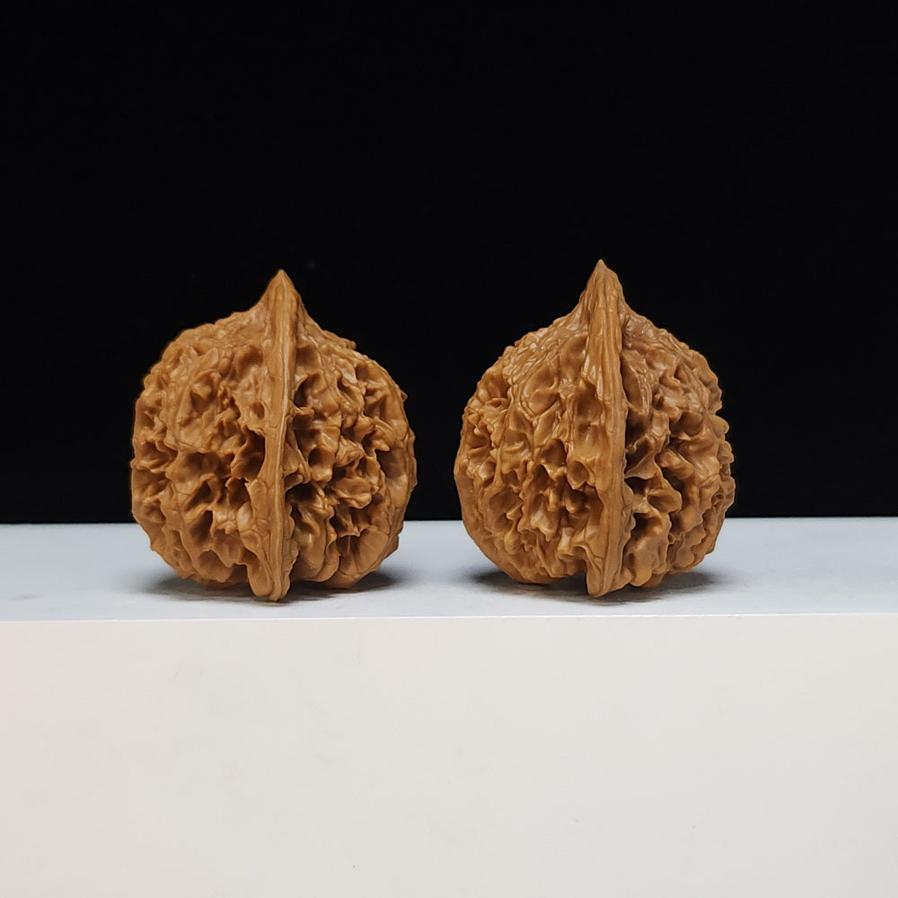 The "Imperial Jade Qilin" Yu Qi Lin Lion's Head Pair | S-Grade Collector Tier | 40.0mm x 39.0mm | SZ-S-035499
