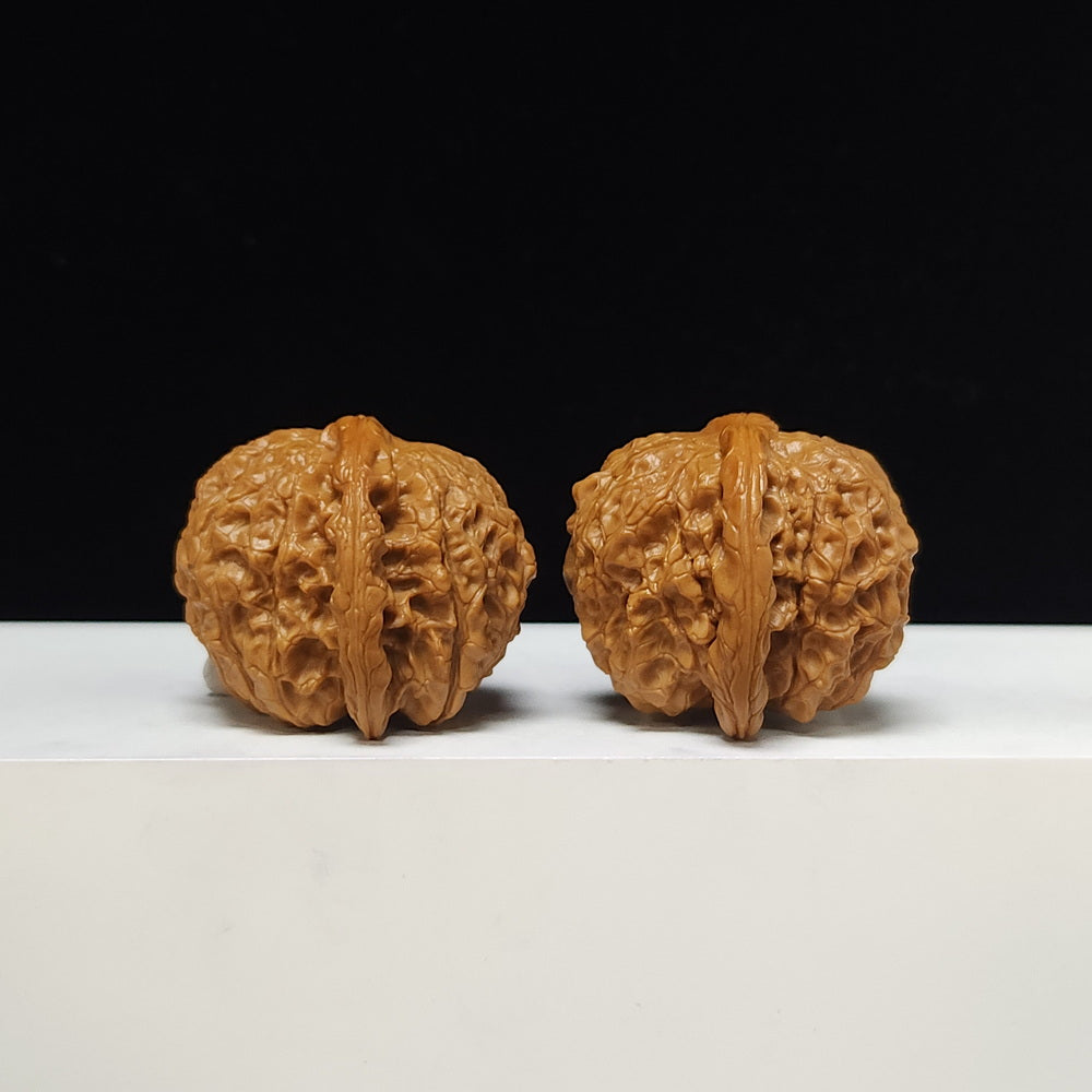 The "Blood Qilin" Xue Qi Lin Lion's Head Collector Pair | S-Grade Investment Tier | 44.0mm x 40.0mm | SZ-S-011201