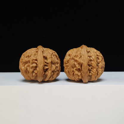 The "Spherical Round" Bai Shi Zi Lion's Head Pair | SS-Grade Masterpiece Tier | 44.0mm x 42.0mm | BSZ-SS-012496