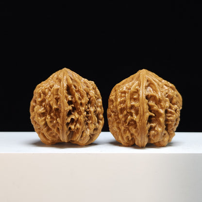 The "Beijing Chicken Heart Zuo Shan Diao" (Beijing Ji Xin Zuo Shan Diao) Exhibition-Grade Masterpiece Pair | 50.0mm x 47.0mm | JX-SS-001449