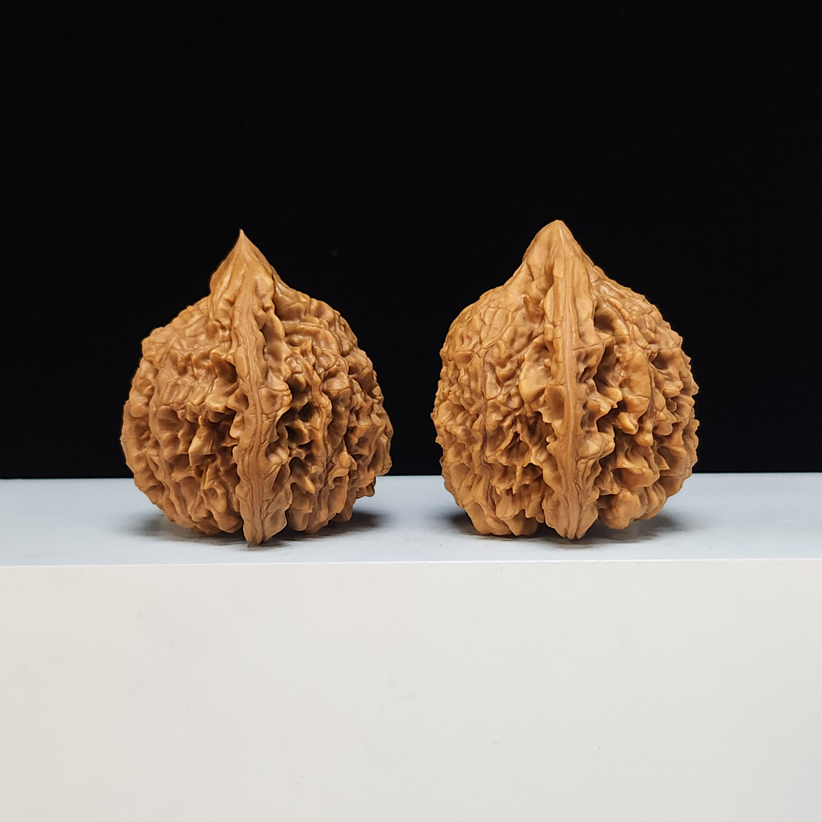 The "Qilin Texture Concave-Base Peach-Heart" Qi Lin Wen Tao Xin Ao Di Lion's Head Pair | SS-Grade Masterpiece Tier | 51.0mm x 44.0mm | SZ-SS-015488