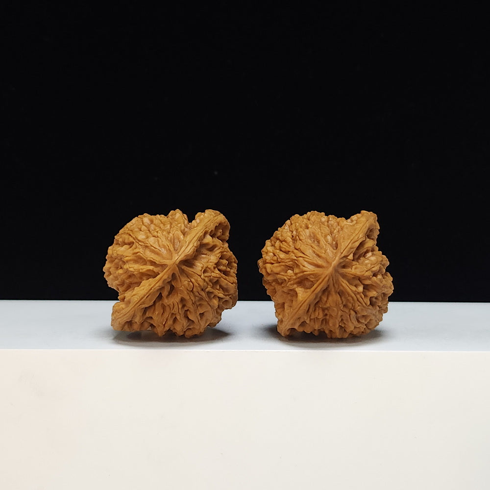 The "Peach Heart Tiger Head King" (Tao Xin Hutou Wang) Premium Symmetrical Collector's Pair | 42.0mm x 38.0mm | HT-SS-004477