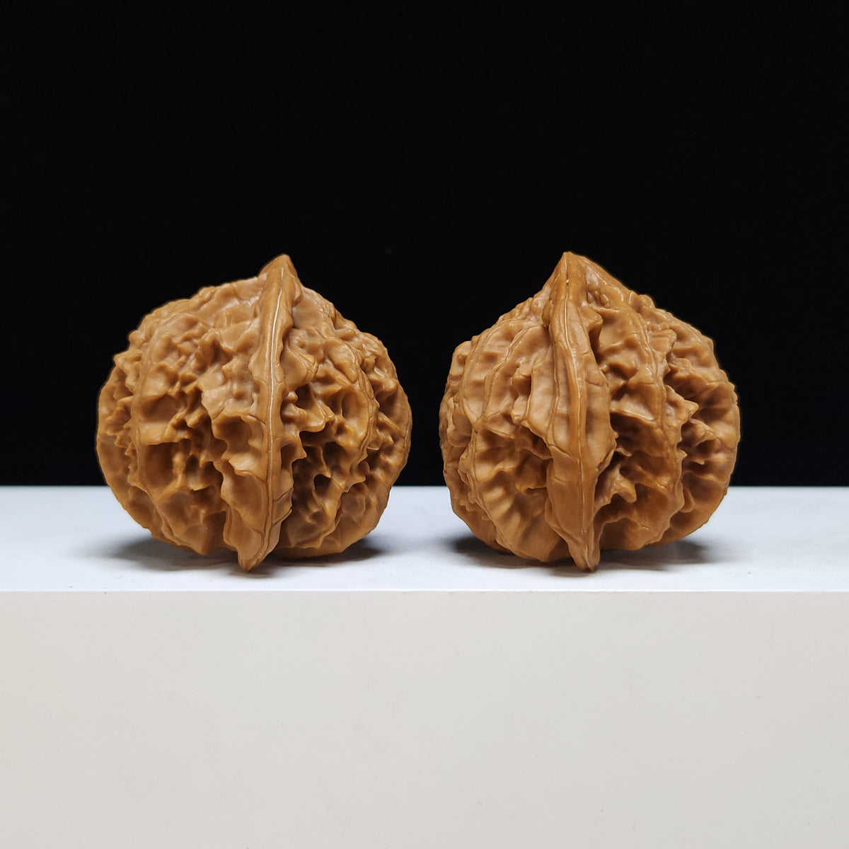 The "Peach Heart Lantern" Deng Long Lion's Head Pair | S-Grade Collector Tier | 44.0mm x 41.0mm | SZ-S-020353
