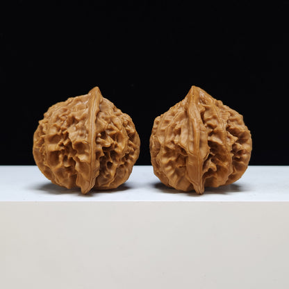 The "Peach Heart Lantern" Deng Long Lion's Head Pair | S-Grade Collector Tier | 44.0mm x 41.0mm | SZ-S-020353