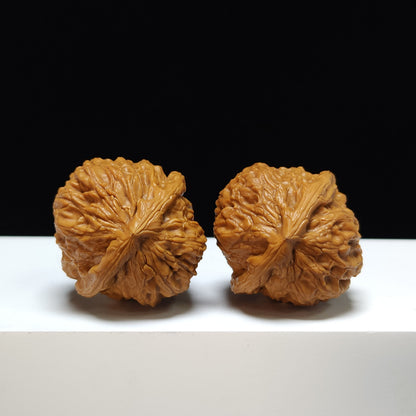 The "Spherical Round" Bai Shi Zi Lion's Head Pair | S-Grade Collector Tier | 41.0mm x 40.0mm | BSZ-S-002362