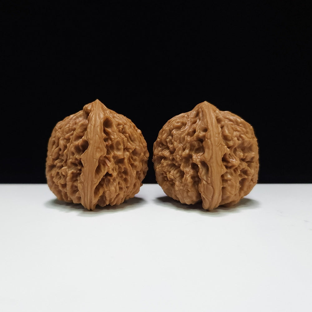 The "Three-Rib Red-Shell Nanjiang Stone" (San Jiao Hong Ke Nanjiang Shi) Investment-Grade Exotic Pair | 41.0mm x 39.0mm | NJS-AA-015677