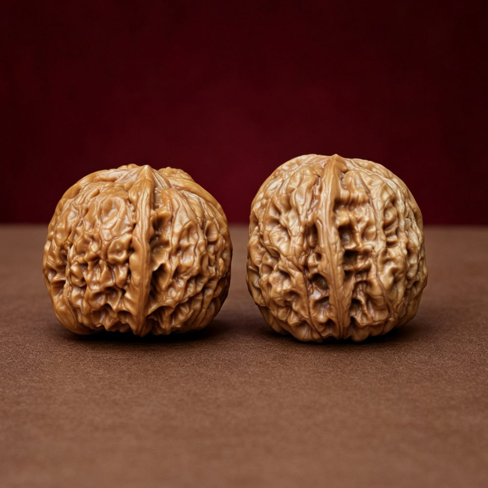 The "Yuhua Stone 3-Ridge Ben" (Yu Hua Shi San Leng Ben) Rare Genetic Mutation Symmetrical Pair | 36.0mm x 38.0mm | YX-E-046524