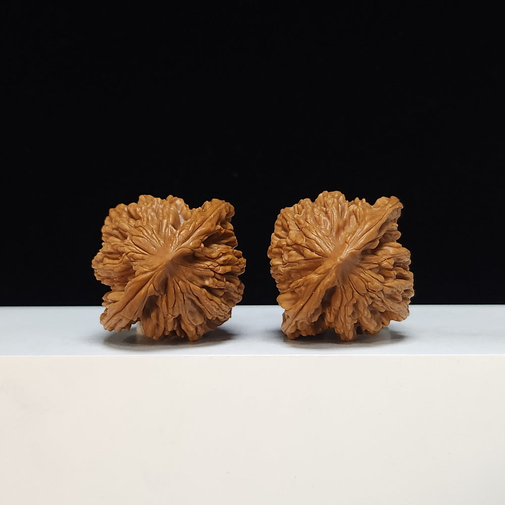 The "Wheat Ear Tiger Head" (Maisui Hutou) Heritage Symmetrical Pair | 44.0mm x 40.0mm | HT-S-002475