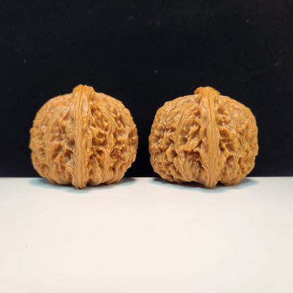 The "Peach Heart Nanjiang Stone" (Nanjiang Shi Tao Xin) Premium Exhibition-Grade Symmetrical Pair | 40.0mm x 40.0mm | NJS-AA-016678