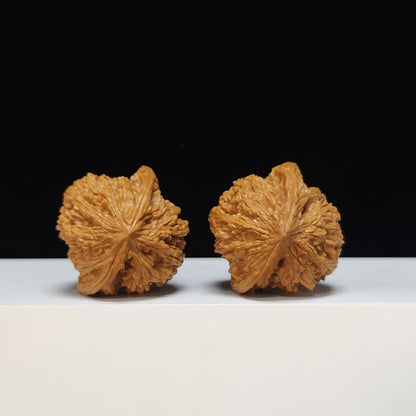 The "Concave-Base Peach Heart Tiger Head King" (Tao Xin Ao Di Hutou Wang) Investment-Grade Symmetrical Pair | 42.0mm x 40.0mm | HT-S-003478