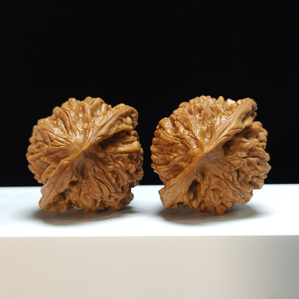 The "Kylin Texture" (Kylin Wen) Exhibition-Grade Symmetrical Masterpiece Pair | 47.0mm x 41.0mm | SZ-S-031462