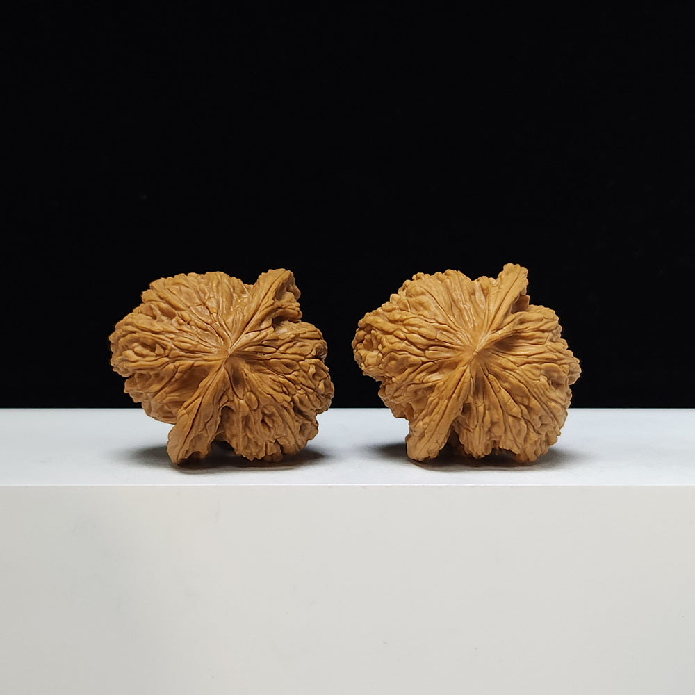 The "Ruby Concave Base" Hong Bao Shi Lion's Head Pair | S-Grade Collector Tier | 40.0mm x 41.0mm | SZ-S-012317
