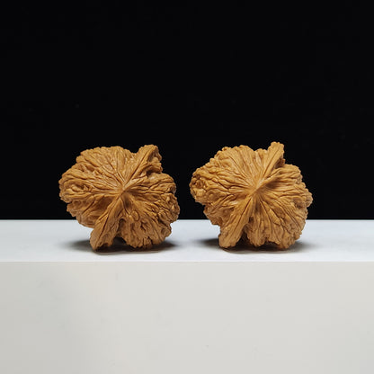 The "Ruby Concave Base" Hong Bao Shi Lion's Head Pair | S-Grade Collector Tier | 40.0mm x 41.0mm | SZ-S-012317