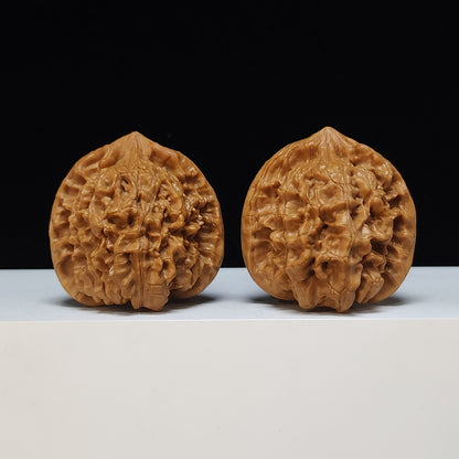 The "Qilin Texture" Qi Lin Wen Lion's Head Collector Pair | SS-Grade Masterpiece Tier | 46.0mm x 44.0mm | SZ-SS-014487