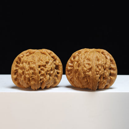 The "Sunken-Crown White Lion" Men Jian Bai Shi Zi Collector Pair | SS-Grade Masterpiece Tier | 41.0mm x 39.0mm | BSZ-SS-005369