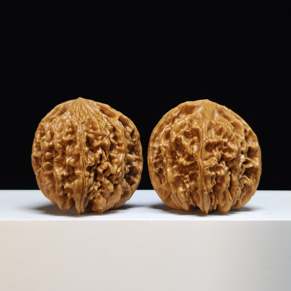 The "Beijing Chicken Heart Zuo Shan Diao" (Beijing Ji Xin Zuo Shan Diao) Exhibition-Grade Masterpiece Pair | 50.0mm x 47.0mm | JX-SS-001449