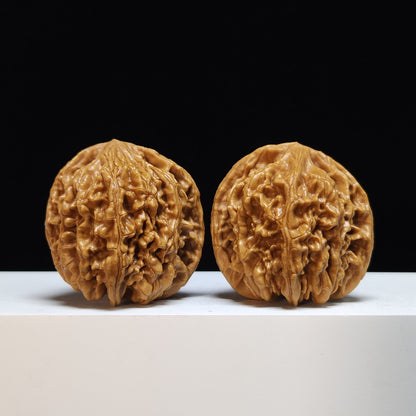 The "Beijing Chicken Heart Zuo Shan Diao" (Beijing Ji Xin Zuo Shan Diao) Exhibition-Grade Masterpiece Pair | 50.0mm x 47.0mm | JX-SS-001449