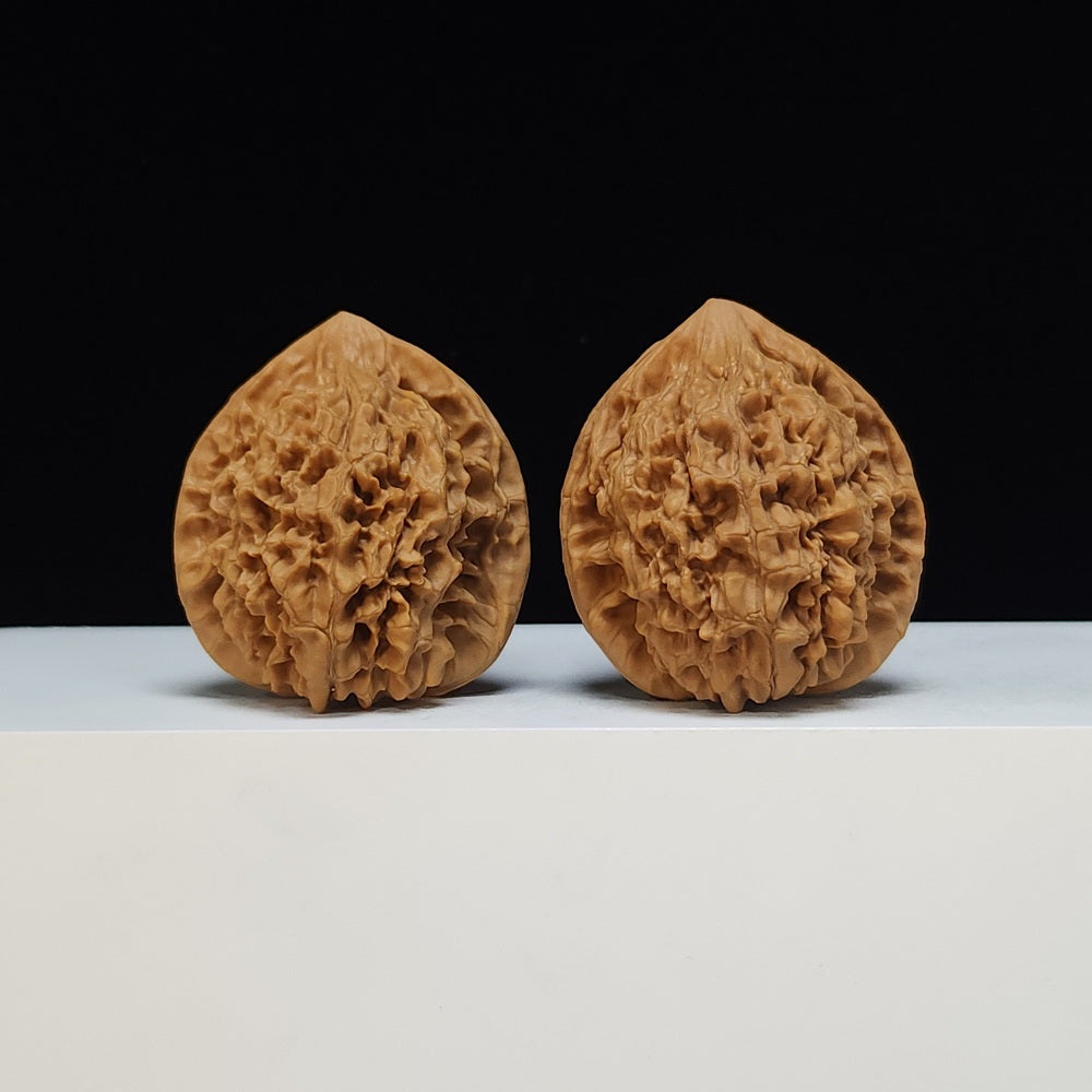 The "Qilin Texture" Qi Lin Wen Lion's Head Collector Pair | SS-Grade Masterpiece Tier | 45.0mm x 42.0mm | SZ-SS-013480