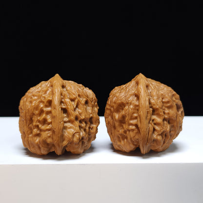 The "Spherical Round" Bai Shi Zi Lion's Head Pair | S-Grade Collector Tier | 41.0mm x 40.0mm | BSZ-S-002362