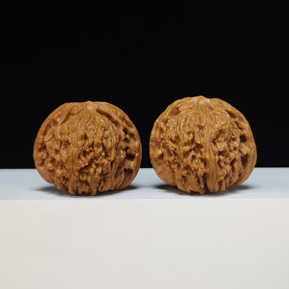 The "Spherical Round" Bai Shi Zi Lion's Head Pair | SS-Grade Masterpiece Tier | 46.0mm x 45.0mm | BSZ-SS-013498