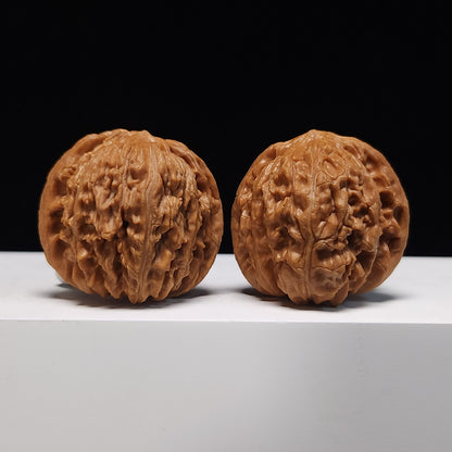 The "Millstone" S‑Grade Ground‑Hugging Stature Pair | Palm‑Nurtured Wenwan Artifact | 41.0mm x 39.0mm | MP‑S‑003069