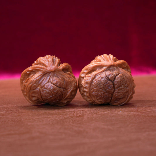 The "Palace Lantern Snake Head" (Gong Deng She Tou) Exhibition-Grade Miniature Masterpiece Pair | 36.0mm x 30.0mm | YX-EE-006759