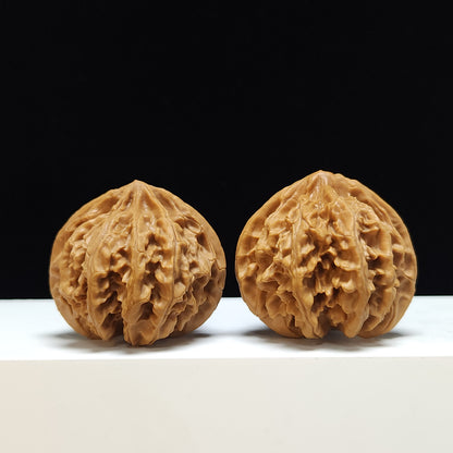 The "Peach Heart Lantern" Deng Long Lion's Head Sovereign Pair | SS-Grade Imperial Tier | 46.0mm x 44.0mm | SZ-SS-011354