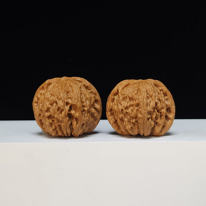 The "Sunken-Crown White Lion" Men Jian Bai Shi Zi Collector Pair | S-Grade Investment Tier | 42.0mm x 40.0mm | BSZ-S-013495