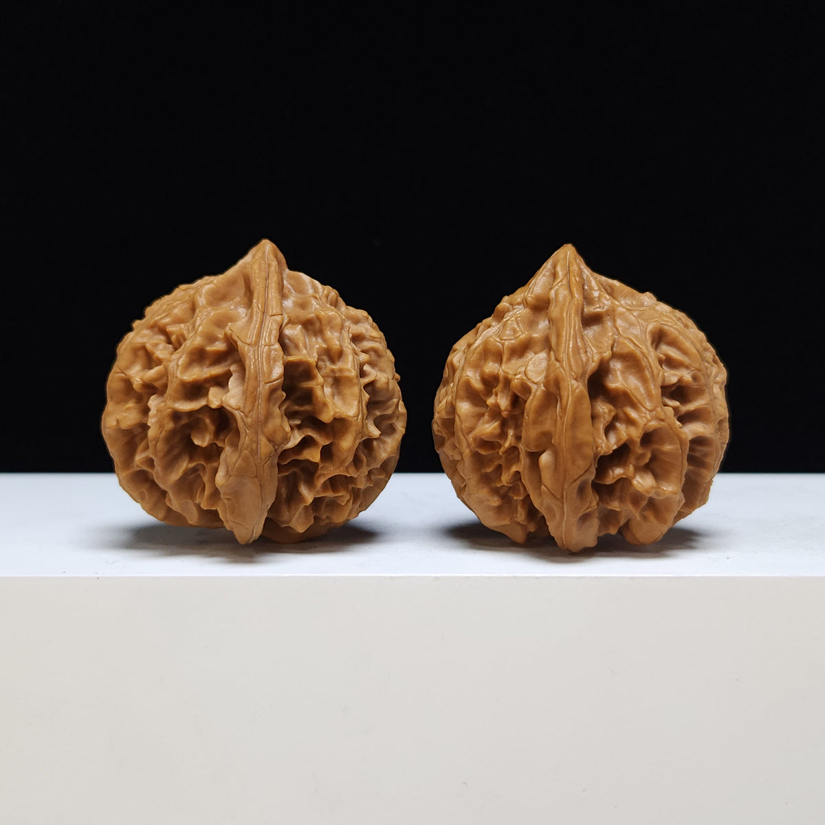 The "Peach Heart Lantern" Deng Long Lion's Head Pair | S-Grade Collector Tier | 44.0mm x 41.0mm | SZ-S-020353