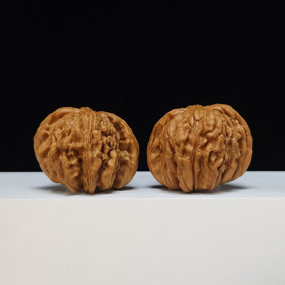 The "Huakun Dragon" SS‑Grade Mighty Veneer Master Pair | Distinct Vein‑Dominant Wenwan Curiosity | 46.0mm x 44.0mm | SZ‑SS‑012473