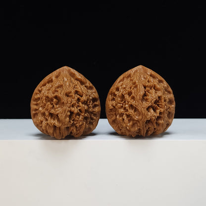 The "Peach-Heart Water Dragon" Tao Xin Shui Long Wen Lion's Head Pair | SSS-Grade Museum Tier | 43.0mm x 44.0mm | SZ-SSS-002486