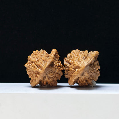The "Qilin-Grained Grand Gourd" Qi Lin Wen Da Hu Lu Exotic Collector Pair | Rare Form Tier | 48.0mm x 44.0mm | YX-E-134838