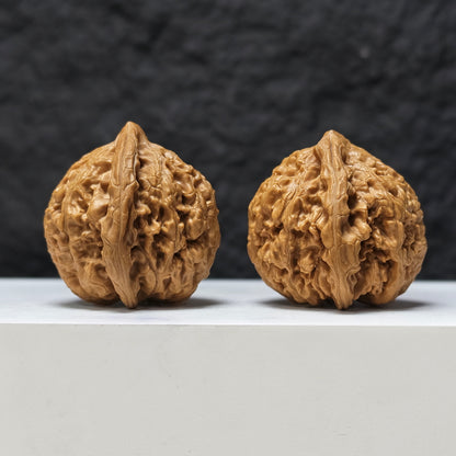 "Red Koi" Hong Jin Li HT-SS-003474 Masterpiece Wenwan Walnuts Pair | 41.0mm x 42.0mm | HT-SS-003474