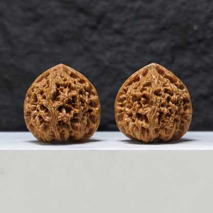 "Peach Heart Water Dragon" Tao Xin Shui Long Wen Masterpiece Wenwan Walnuts Pair | 43.0mm x 44.0mm | SZ-SSS-002486