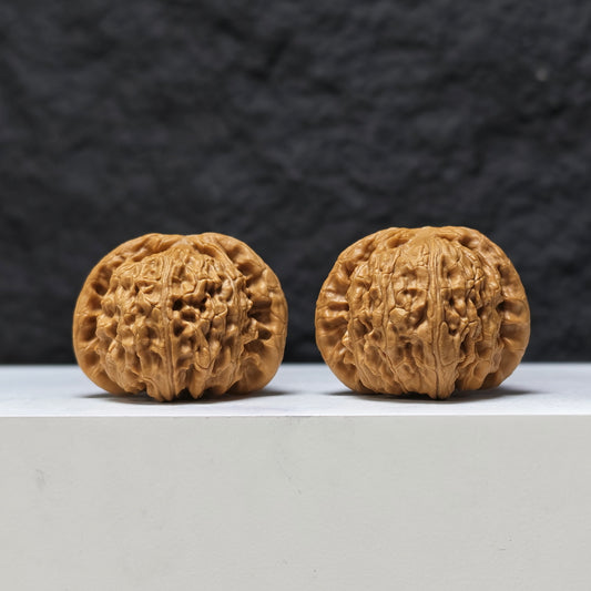 The "Sunken-Crown White Lion" Men Jian Bai Shi Zi Collector Pair | SS-Grade Masterpiece Tier | 41.0mm x 39.0mm | BSZ-SS-005369