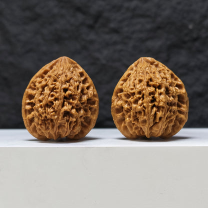 "Peach Heart Tiger Head King" Tao Xin Hu Tou Wang Masterpiece Wenwan Walnuts Pair | 42.0mm x 38.0mm | HT-SS-004477