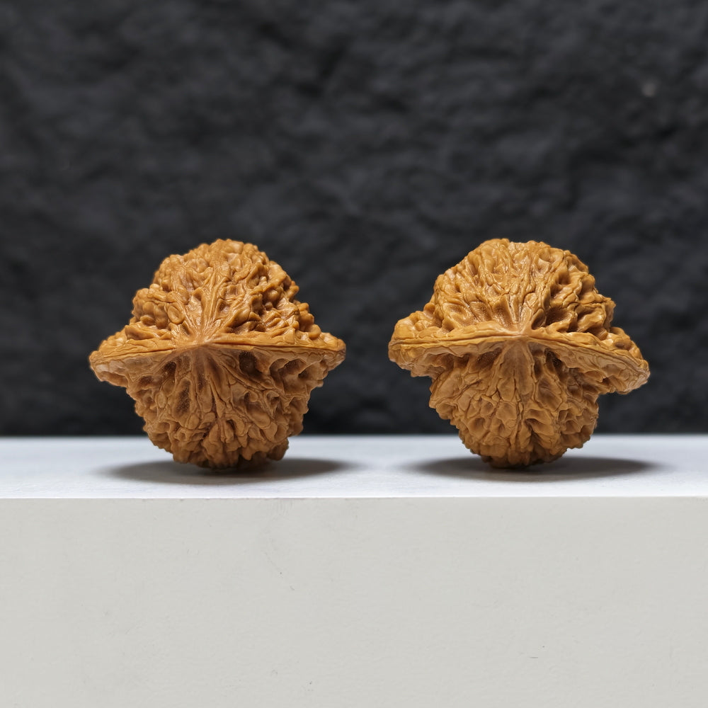 "Peach Heart Tiger Head King" Tao Xin Hu Tou Wang Masterpiece Wenwan Walnuts Pair | 42.0mm x 38.0mm | HT-SS-004477