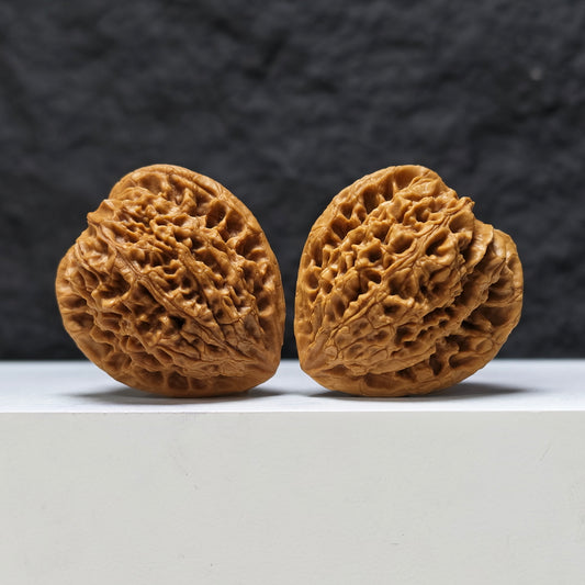 "Peach Heart Tiger Head King" Tao Xin Hu Tou Wang Masterpiece Wenwan Walnuts Pair | 42.0mm x 38.0mm | HT-SS-004477
