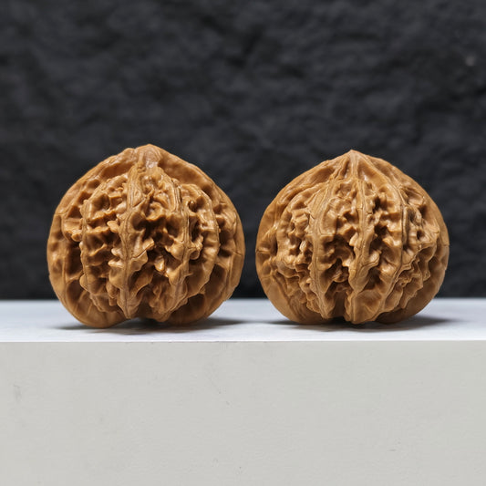The "Peach Heart Lantern" Deng Long Lion's Head Sovereign Pair | SS-Grade Imperial Tier | 46.0mm x 44.0mm | SZ-SS-011354